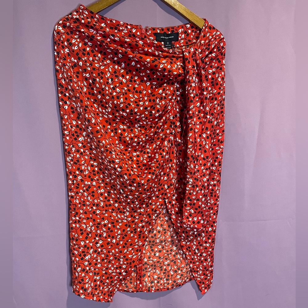 Who What Wear Floral Midi Skirt - 2